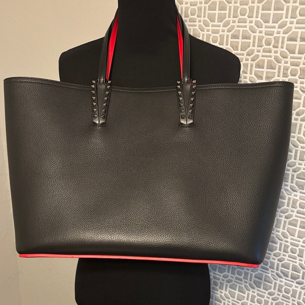 Christian Louboutin Black Tote with Red Accents